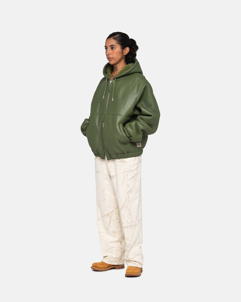 Ropa De Abrigo Stussy WORK JACKET SHEARLING Unisex Verdes | TPEO-06728