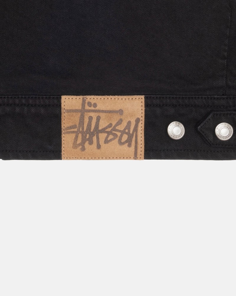 Ropa De Abrigo Stussy ZIP WORK JACKET OVERDYED Unisex Negros | FKCQ-49130