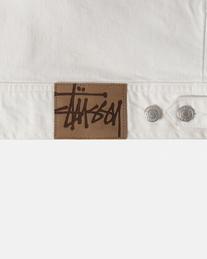 Ropa De Abrigo Stussy ZIP WORK JACKET OVERDYED Unisex Beige | BHDM-41523