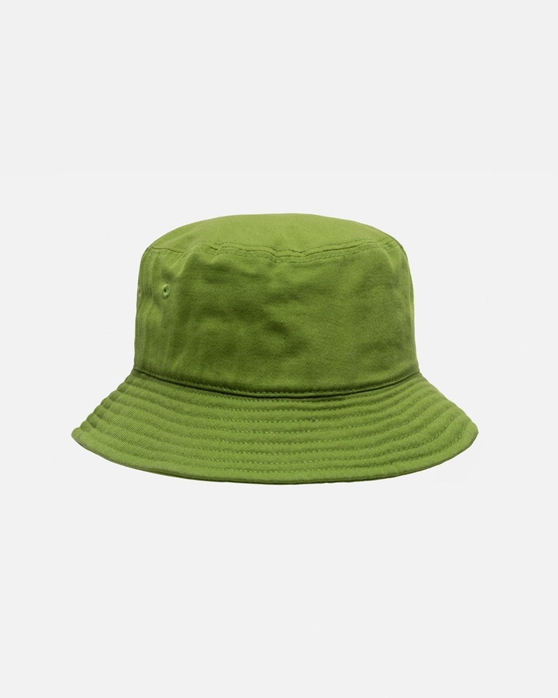 Sombreros Stussy BUCKET HAT BIG STOCK Unisex Verdes | CGJA-63508