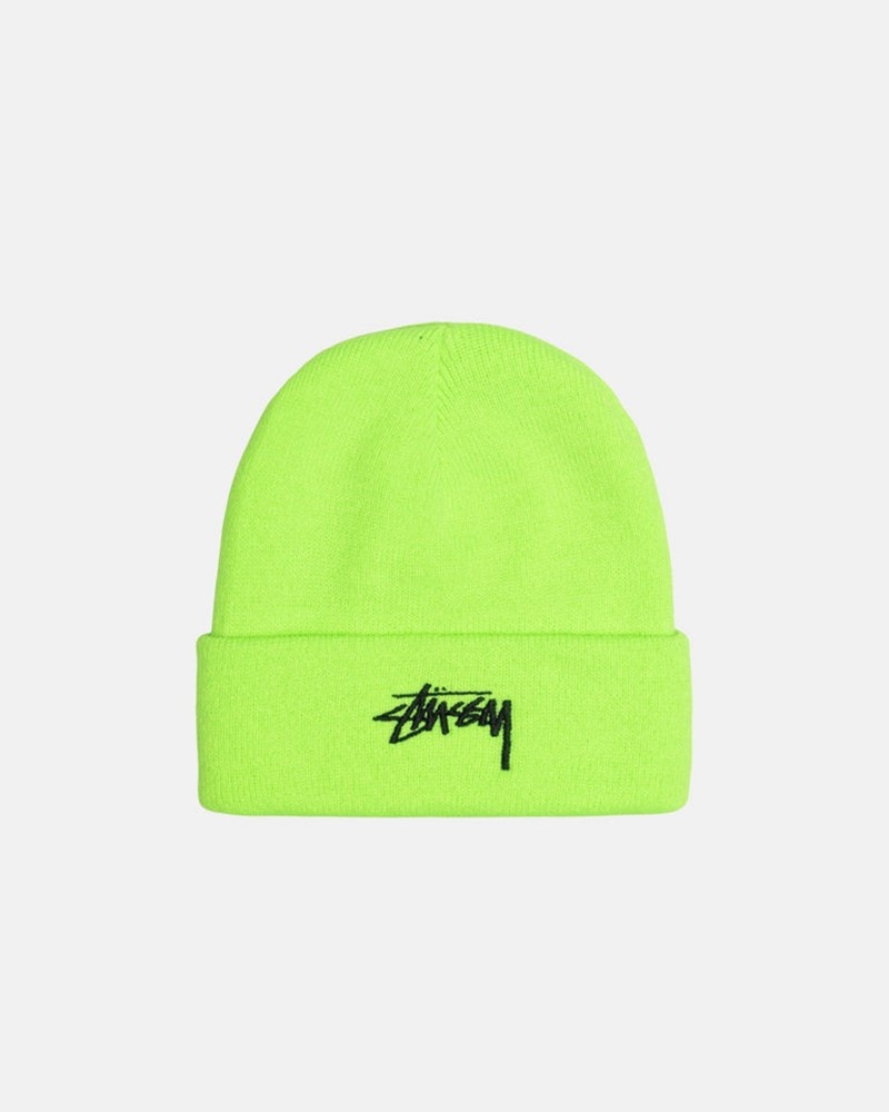 Sombreros Stussy CUFF BEANIE STOCK Unisex Verdes | WRQP-08729