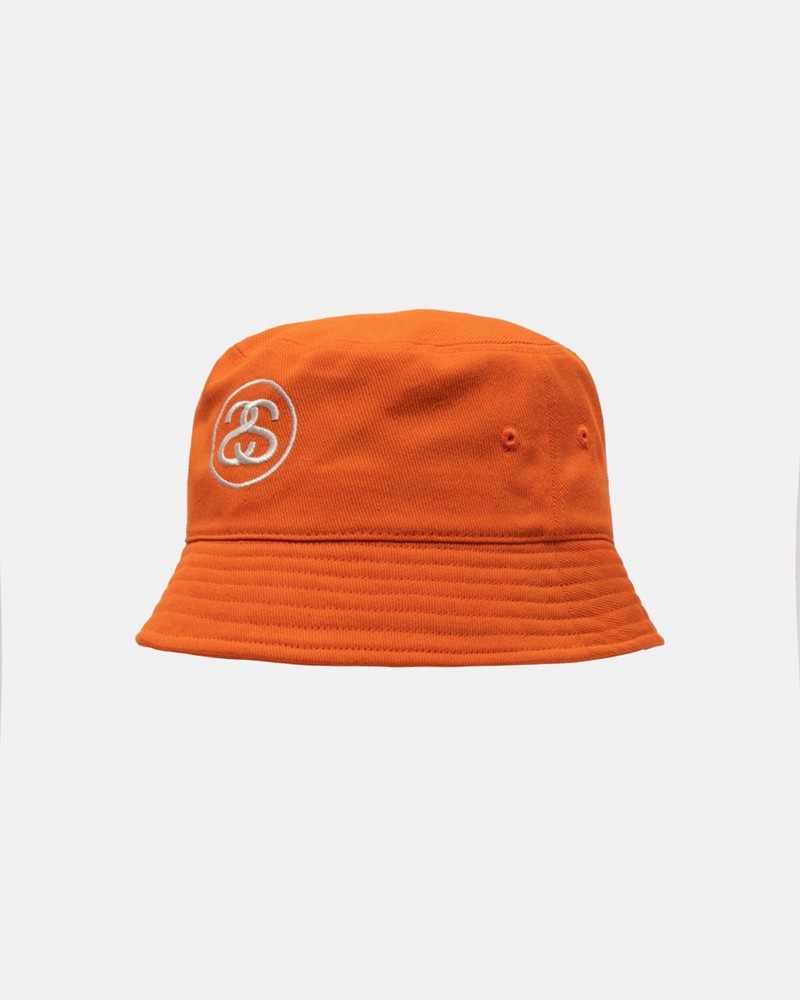 Sombreros Stussy DEEP BUCKET HAT SS LINK Unisex Naranjas | WUQF-04297