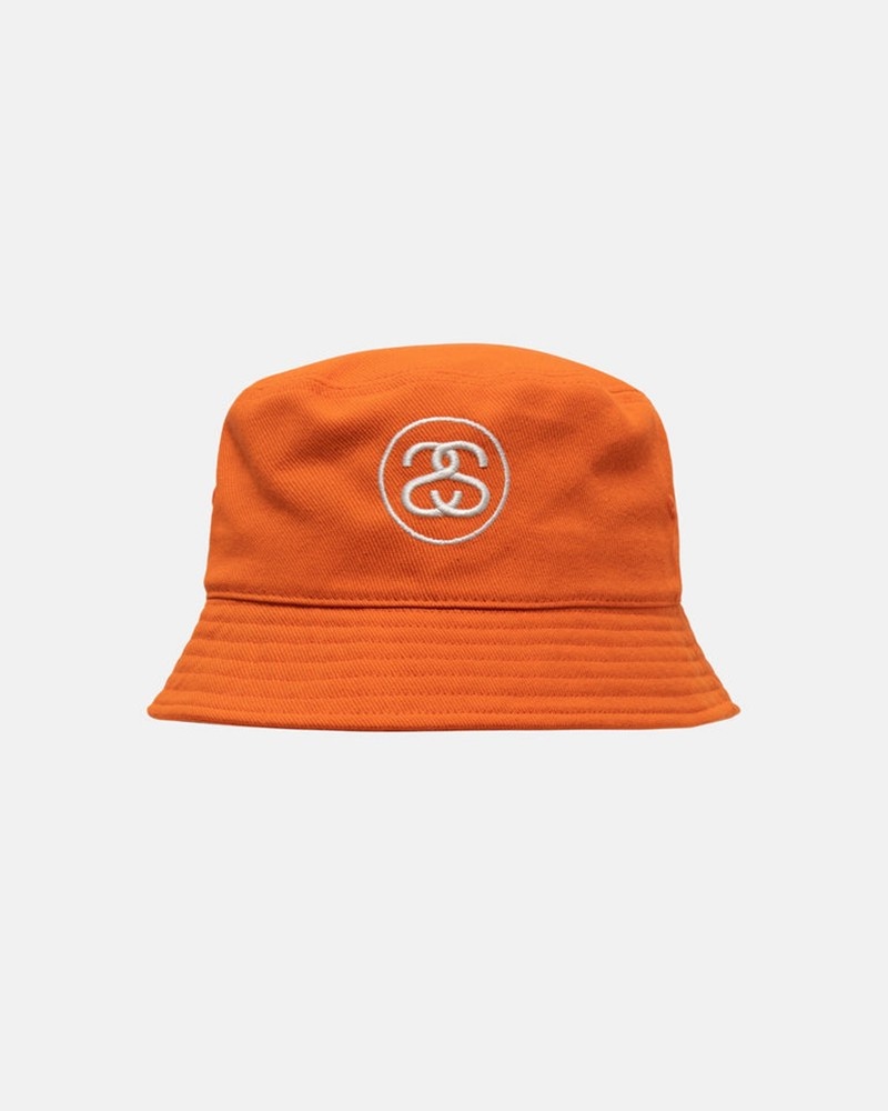 Sombreros Stussy DEEP BUCKET HAT SS LINK Unisex Naranjas | WUQF-04297