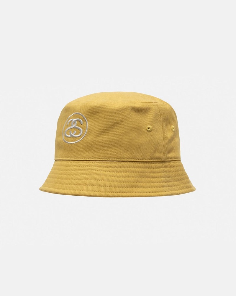 Sombreros Stussy DEEP BUCKET HAT SS LINK Unisex Dorados | DYRQ-45083