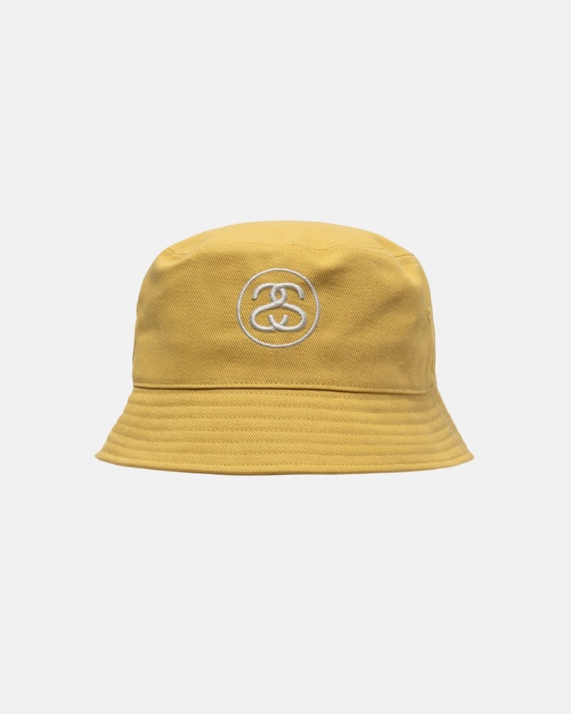 Sombreros Stussy DEEP BUCKET HAT SS LINK Unisex Dorados | DYRQ-45083