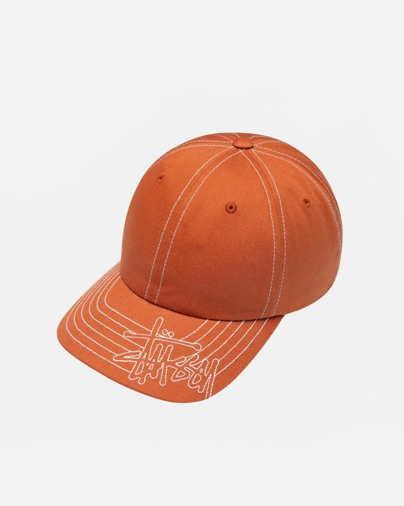 Sombreros Stussy LOW PRO BASIC STITCH STRAPBACK Unisex Naranjas | OKRV-94360