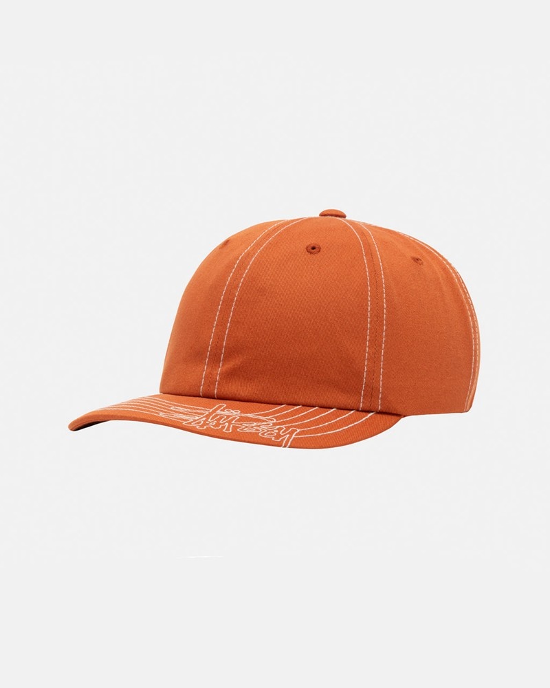 Sombreros Stussy LOW PRO BASIC STITCH STRAPBACK Unisex Naranjas | OKRV-94360