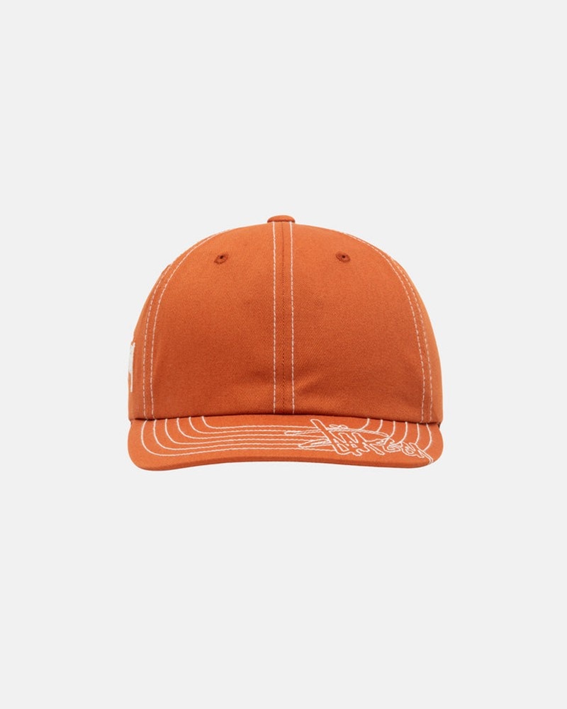 Sombreros Stussy LOW PRO BASIC STITCH STRAPBACK Unisex Naranjas | OKRV-94360