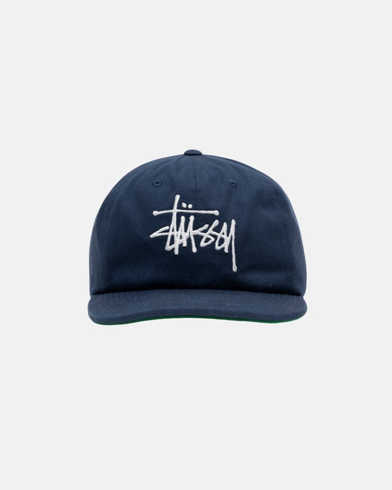 Sombreros Stussy MID-DEPTH BASIC STRAPBACK Unisex Azul Marino | YLPT-69524