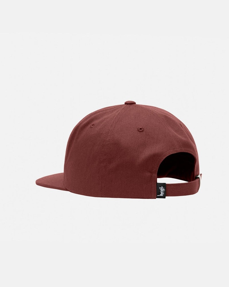 Sombreros Stussy MID-DEPTH BASIC STRAPBACK Unisex Rojos Marrom | VGDH-01358