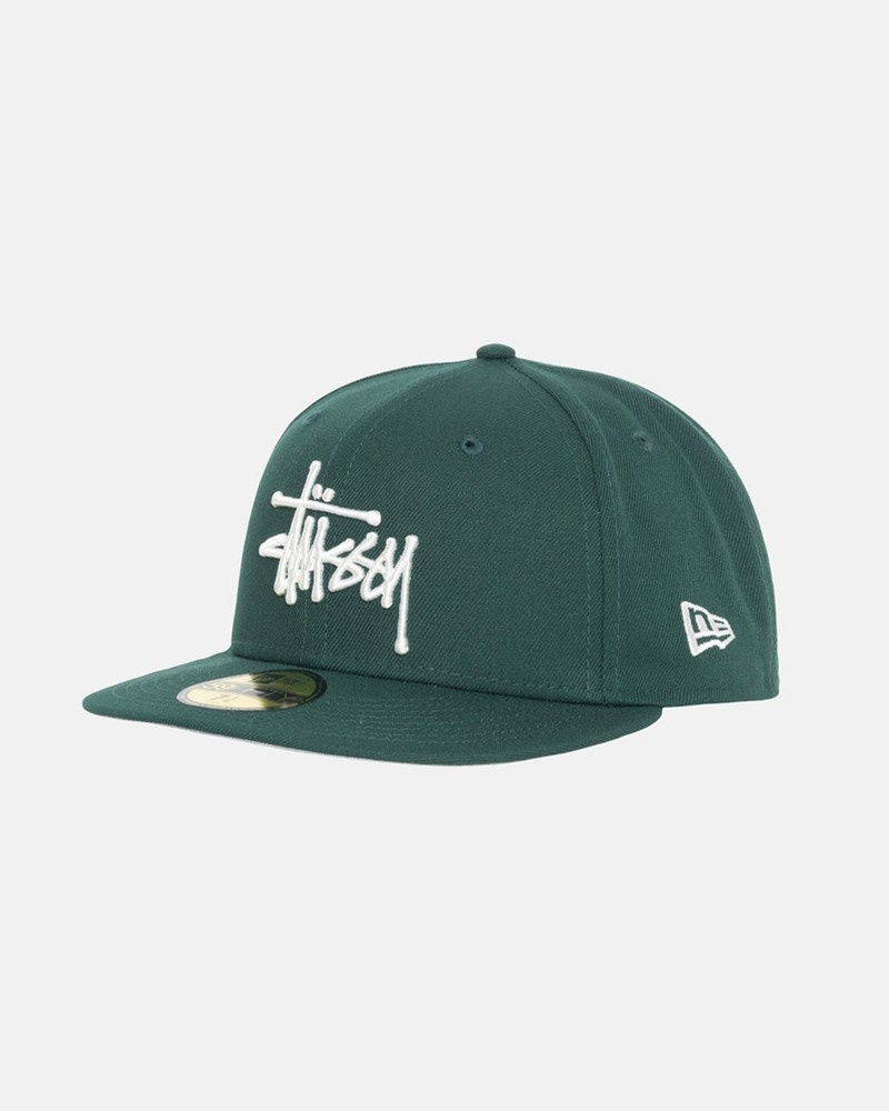 Sombreros Stussy NEW ERA 59FIFTY AUTHENTIC Unisex Verdes | JAVO-06257