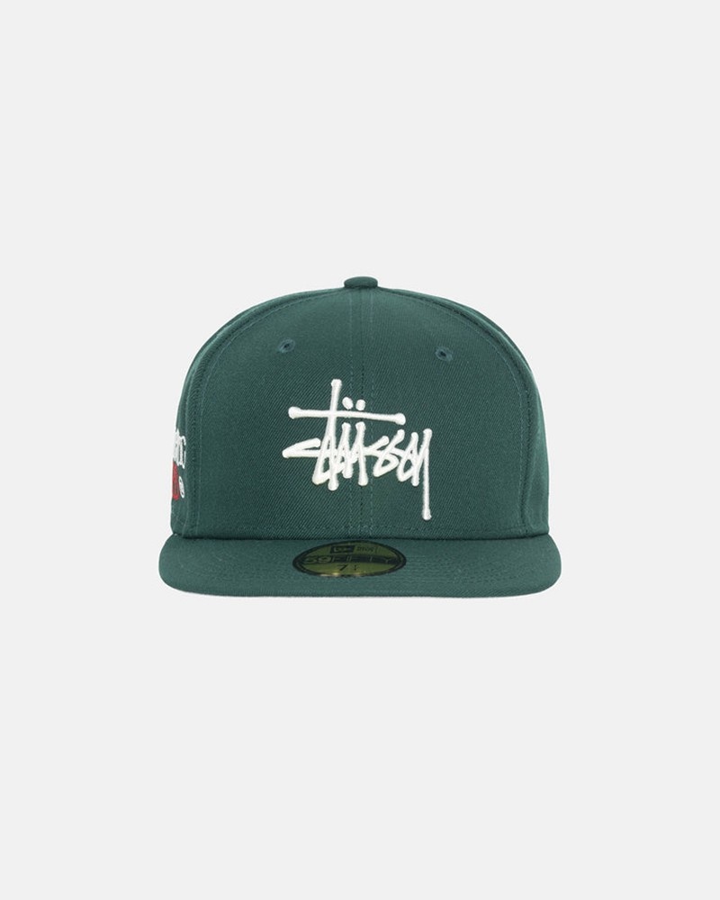 Sombreros Stussy NEW ERA 59FIFTY AUTHENTIC Unisex Verdes | JAVO-06257