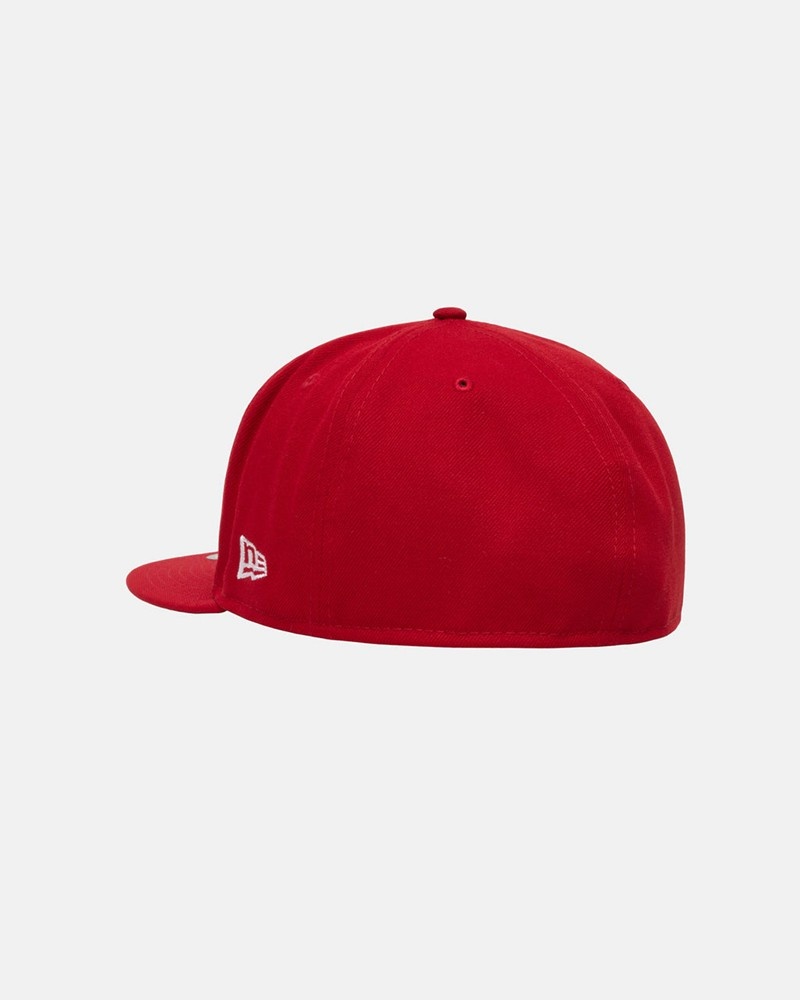 Sombreros Stussy NEW ERA 59FIFTY CURLY S Unisex Rojos | DWVM-87562