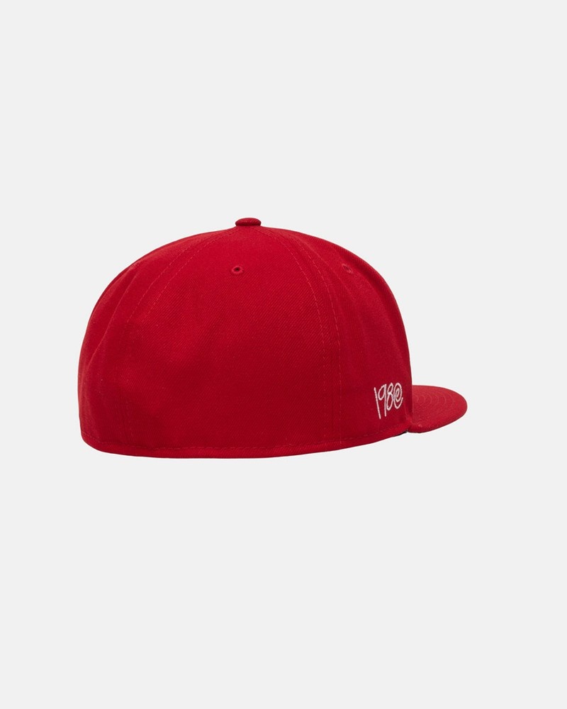 Sombreros Stussy NEW ERA 59FIFTY CURLY S Unisex Rojos | DWVM-87562