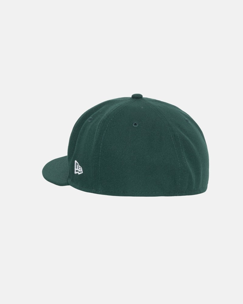 Sombreros Stussy NEW ERA 59FIFTY CURLY S Unisex Verdes | ZOBM-34097