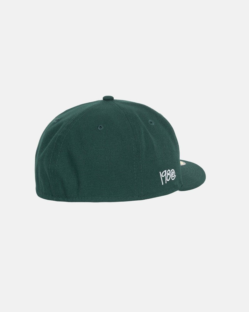 Sombreros Stussy NEW ERA 59FIFTY CURLY S Unisex Verdes | ZOBM-34097