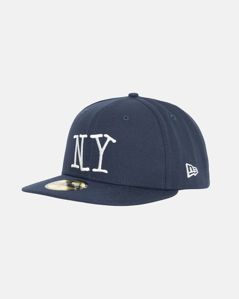 Sombreros Stussy NEW ERA 59FIFTY NY Unisex Azul Marino | AOFE-05821