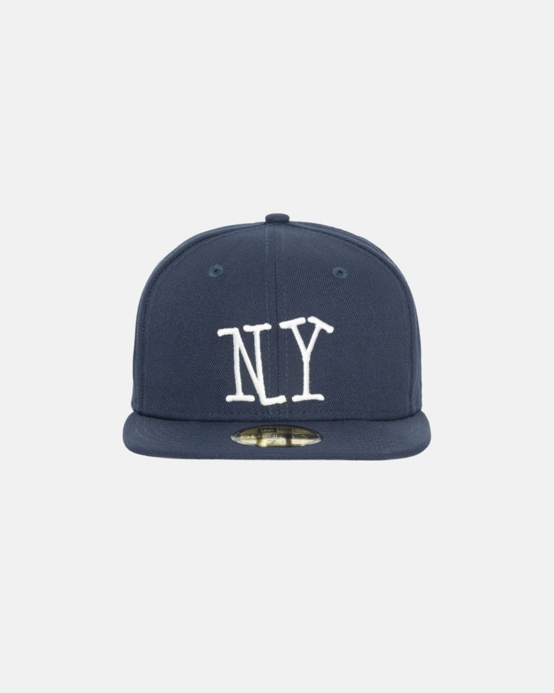 Sombreros Stussy NEW ERA 59FIFTY NY Unisex Azul Marino | AOFE-05821