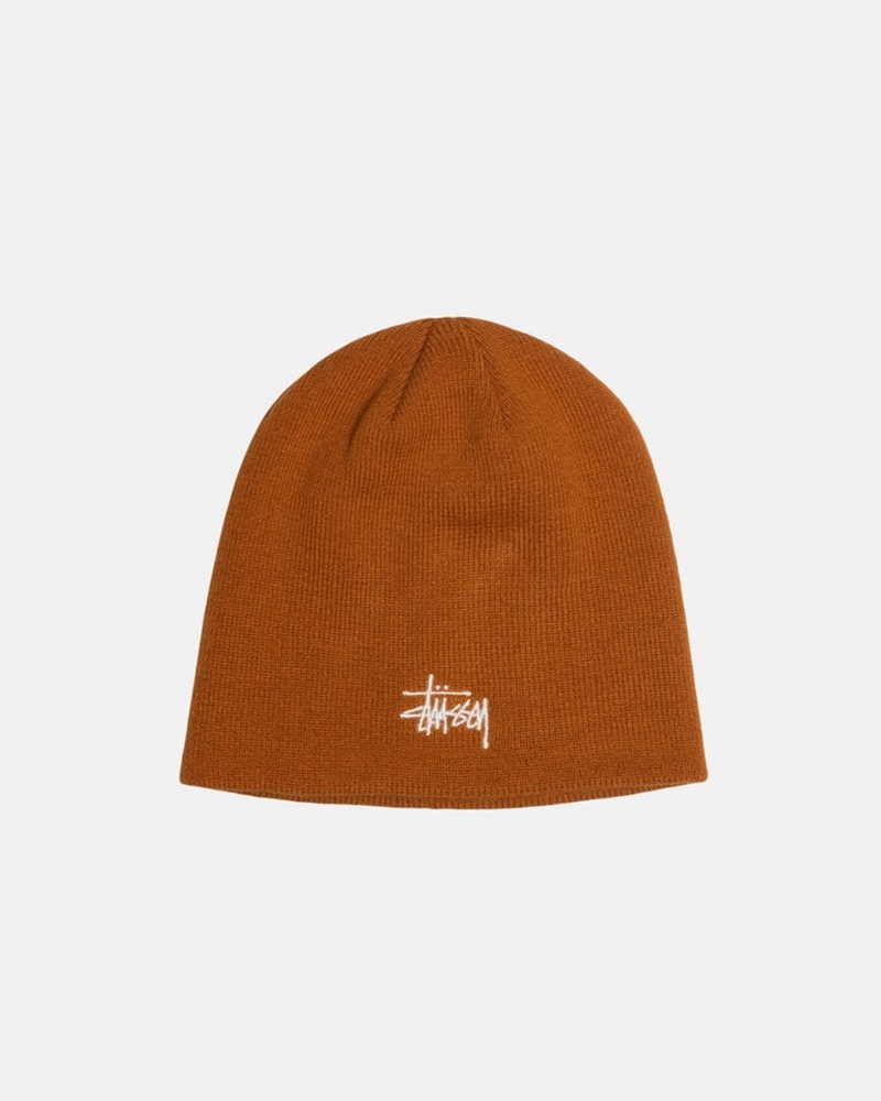 Sombreros Stussy SKULLCAP BASIC Unisex Marrom | ZTFP-24650