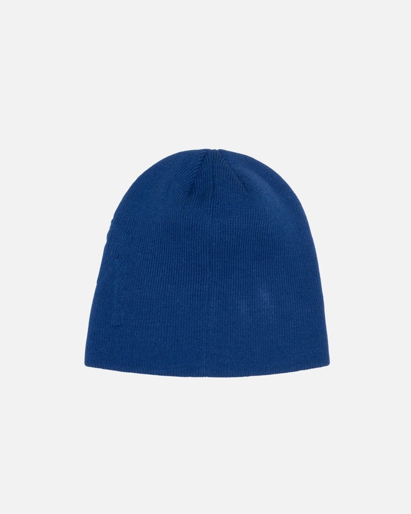 Sombreros Stussy SKULLCAP EMBOSSED SMOOTH STOCK Unisex Azul Rey | BSFQ-32598