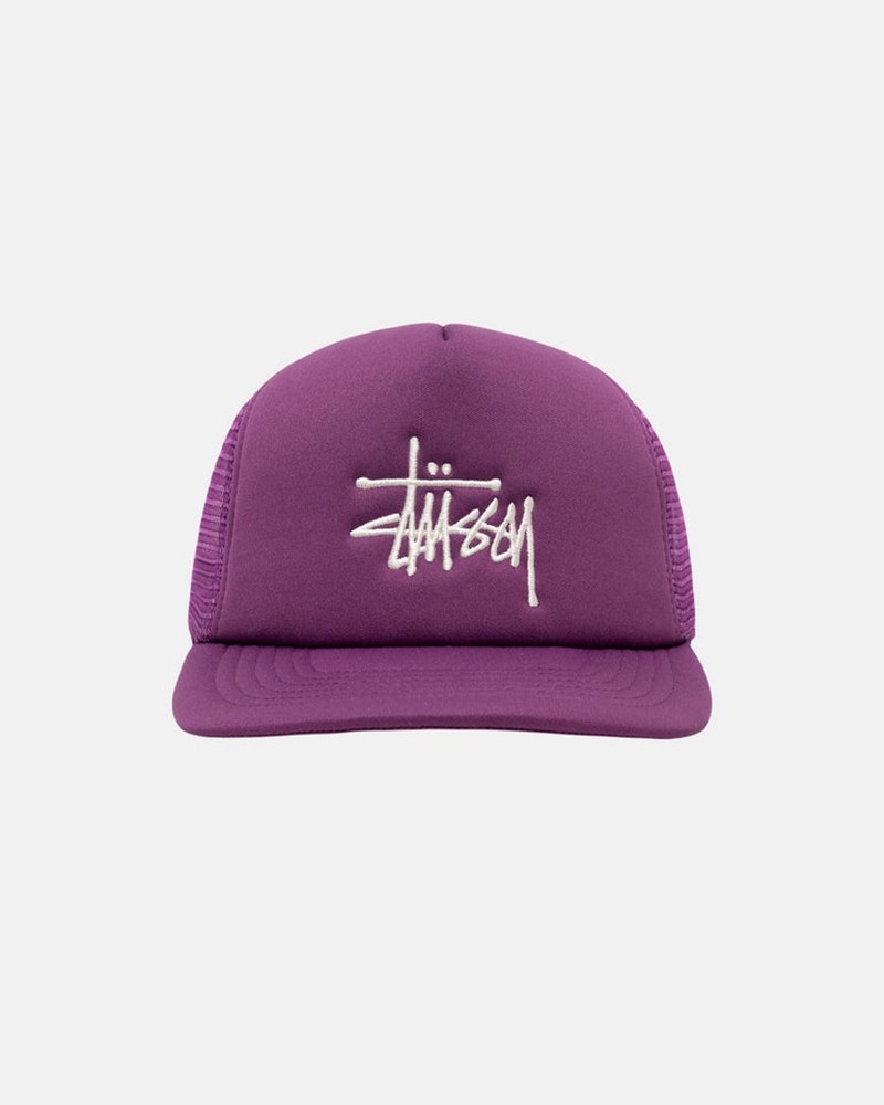 Sombreros Stussy TRUCKER BIG BASIC SNAPBACK Unisex Morados | YVJE-63795