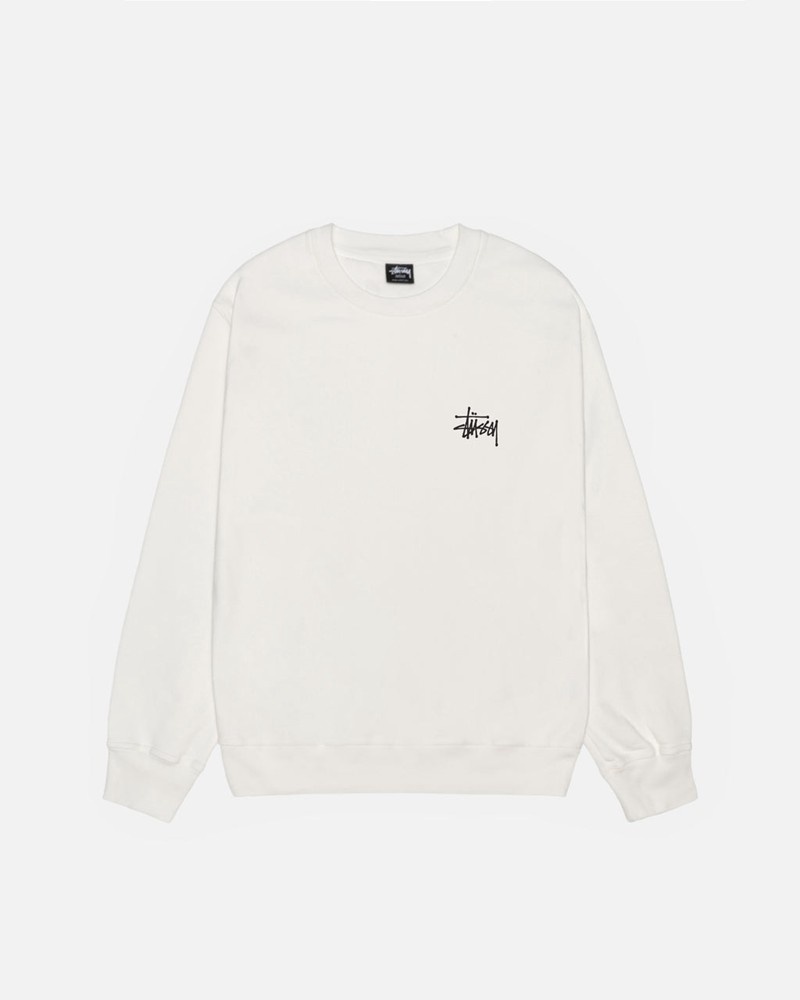 Sudadera Stussy BASIC CREW PIGMENT DYED Unisex Beige | NACB-39582