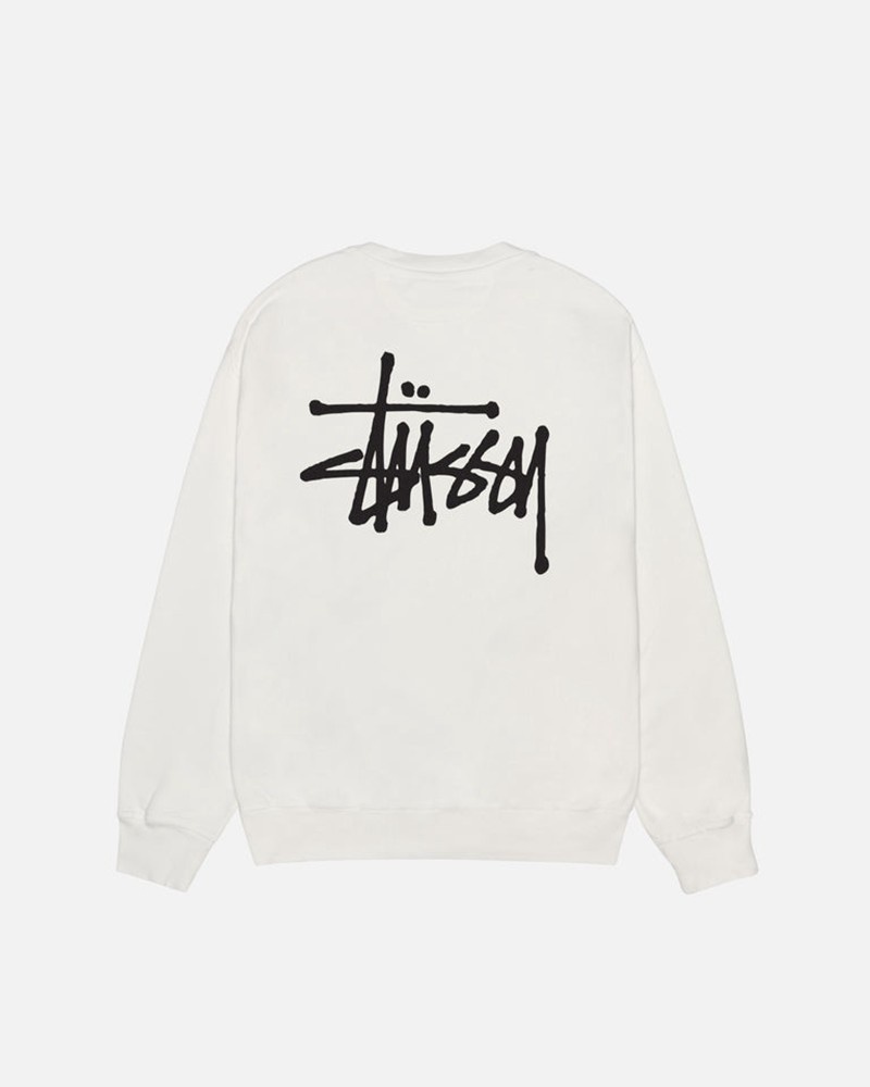 Sudadera Stussy BASIC CREW PIGMENT DYED Unisex Beige | NACB-39582