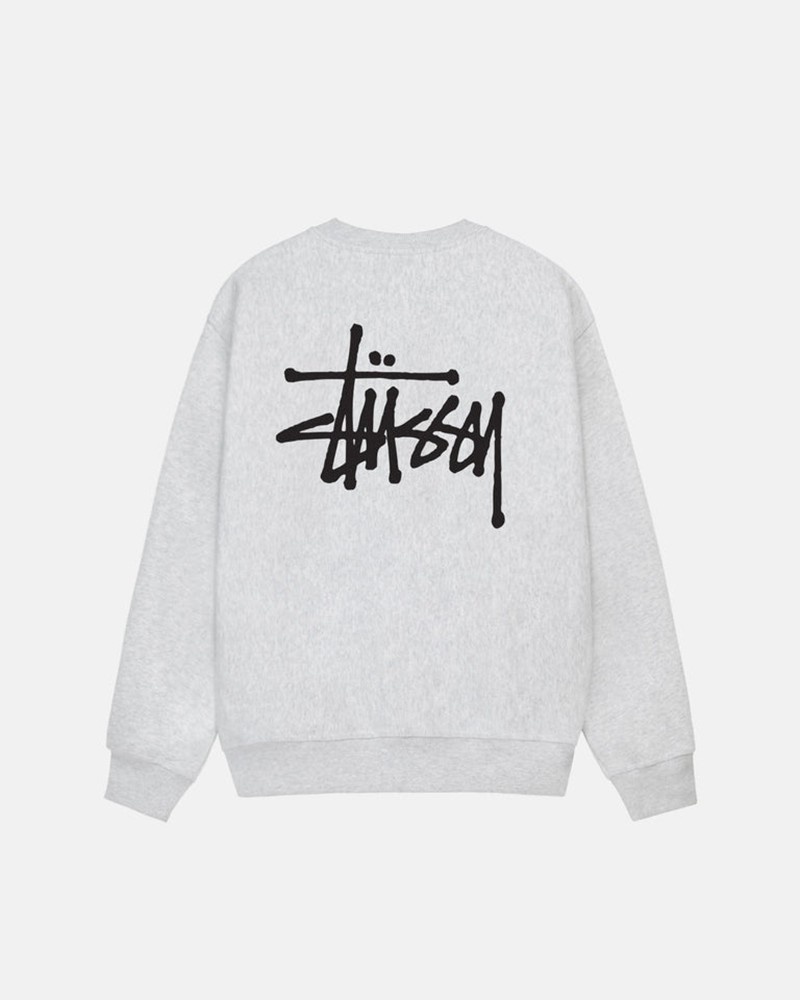 Sudadera Stussy BASIC CREW Unisex Grises | KWGY-90325