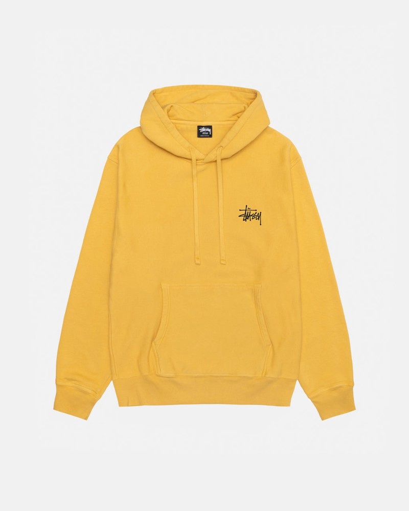 Sudadera Stussy BASIC HOODIE PIGMENT DYED Unisex Naranjas | FMAZ-17645