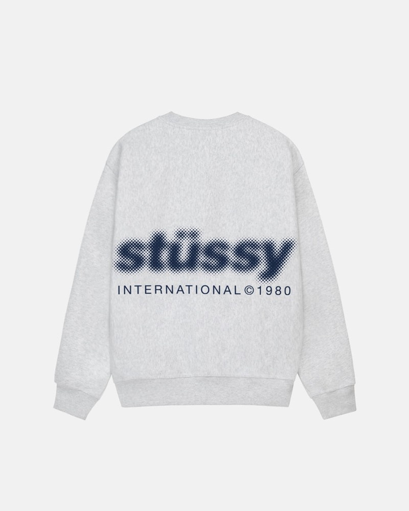 Sudadera Stussy BLUR CREW Unisex Grises | KOZG-80523