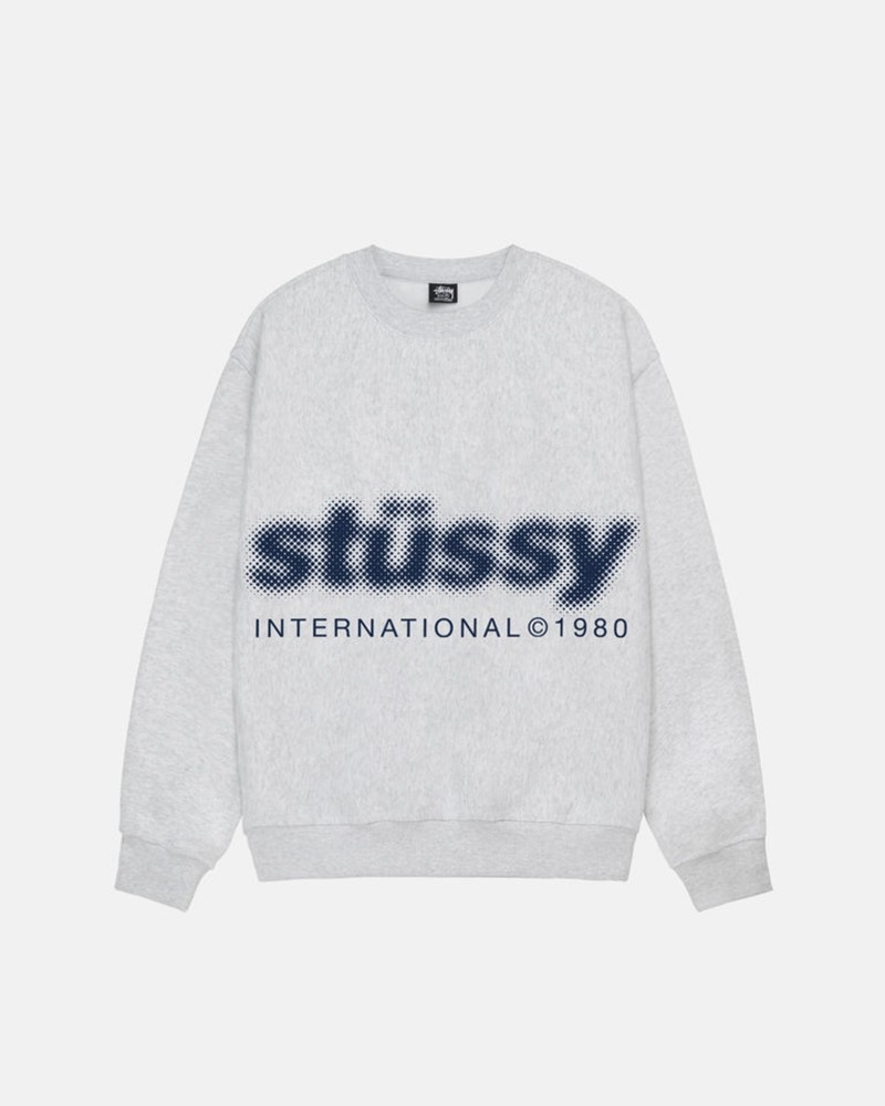 Sudadera Stussy BLUR CREW Unisex Grises | KOZG-80523