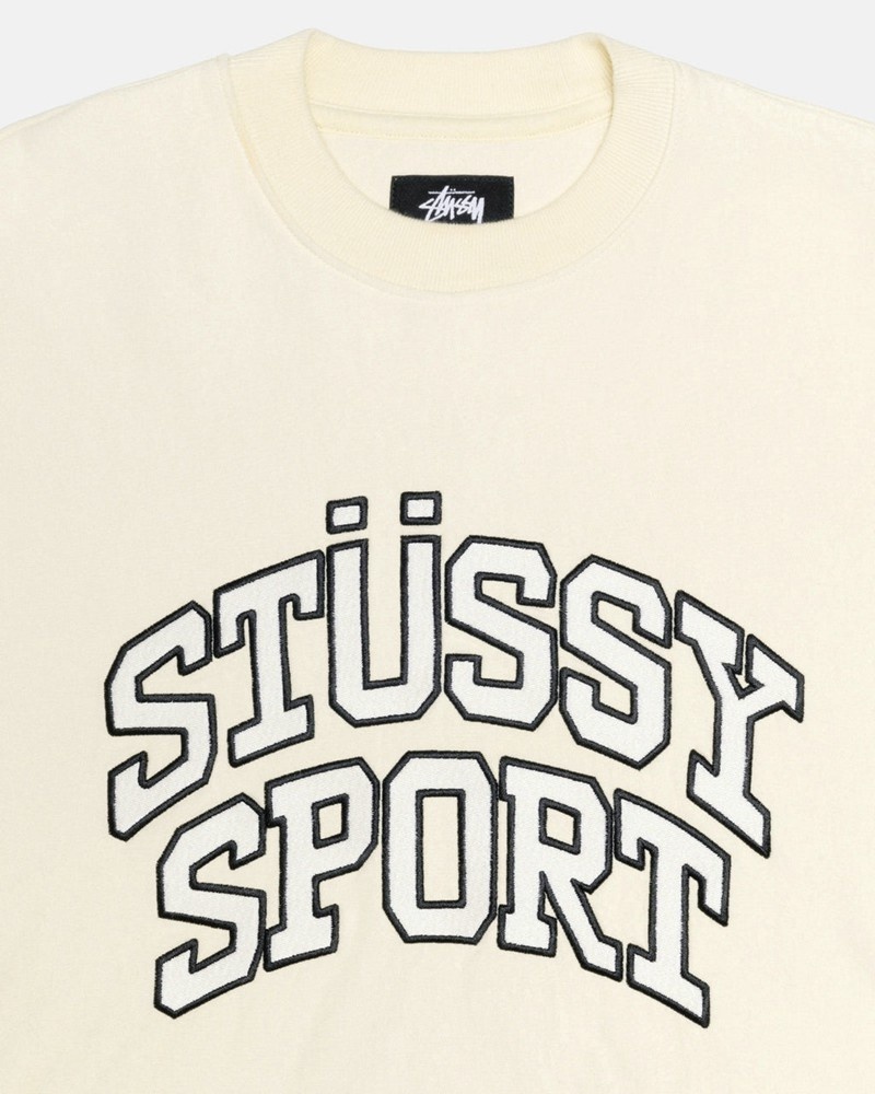 Sudadera Stussy SPORT RELAXED OVERSIZED CREW Unisex Blancos | RTQS-96542