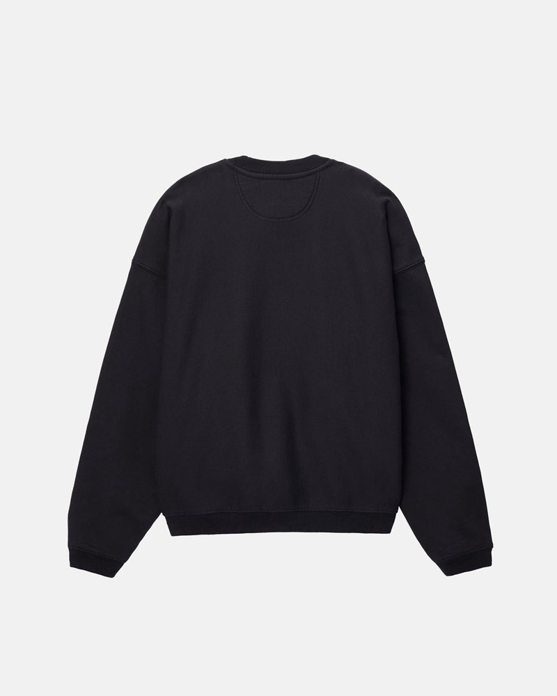 Sudadera Stussy SPORT RELAXED OVERSIZED CREW Unisex Negros | CGTJ-59840