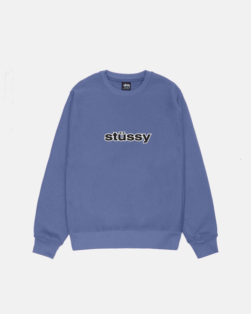 Sudadera Stussy SS-LINK CREW Unisex Azules | GPKM-31406