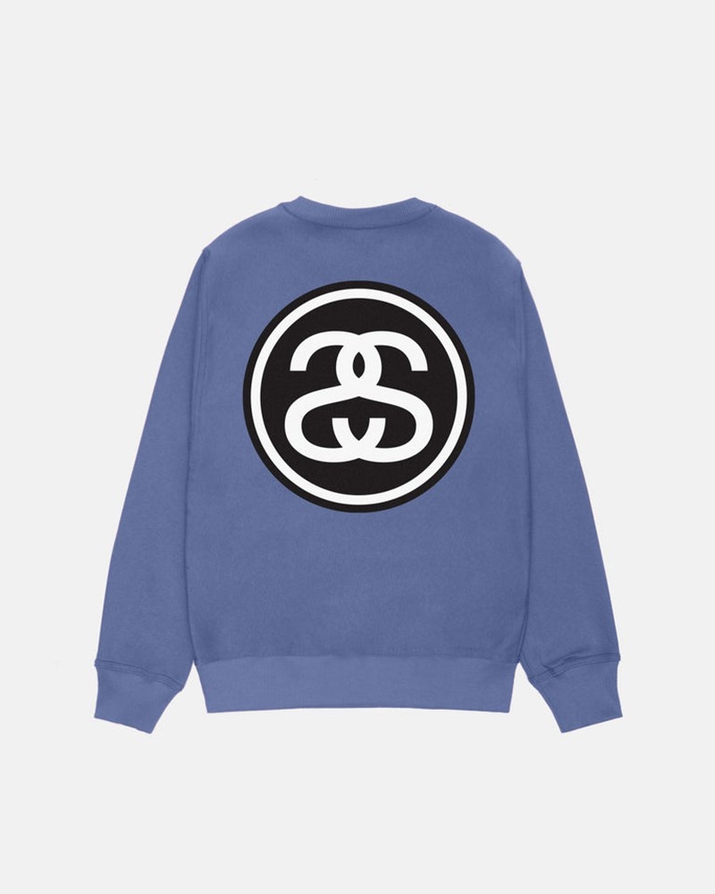 Sudadera Stussy SS-LINK CREW Unisex Azules | GPKM-31406