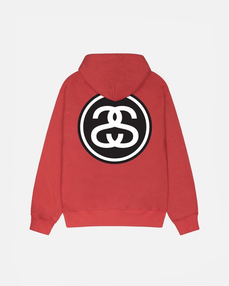 Sudadera Stussy SS-LINK ZIP HOODIE Unisex Rojos | AXRI-97356