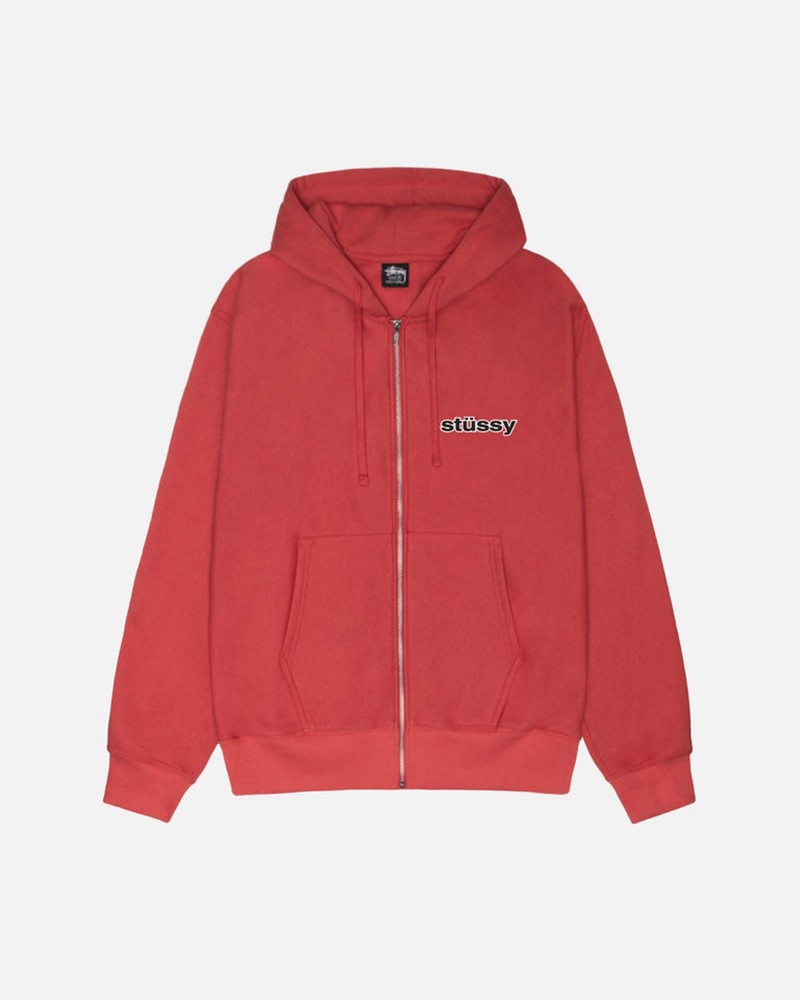 Sudadera Stussy SS-LINK ZIP HOODIE Unisex Rojos | AXRI-97356