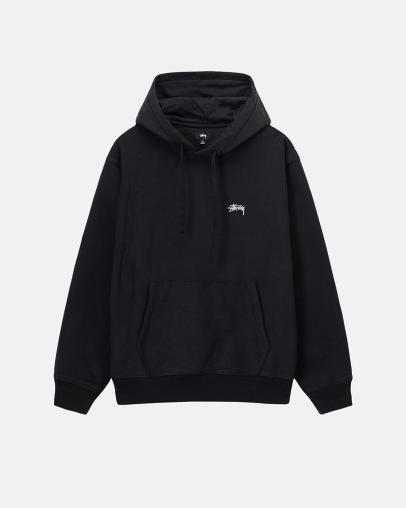 Sudadera Stussy STOCK LOGO HOODIE Unisex Negros | QVHR-87346