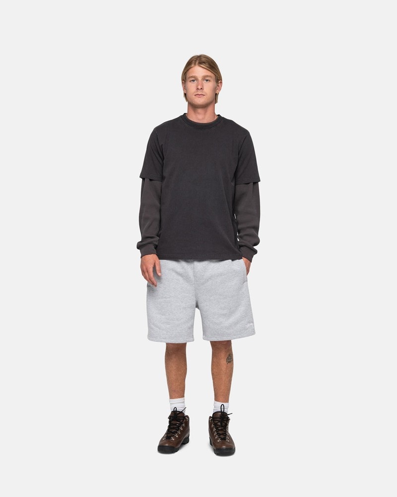 Sudadera Stussy STOCK LOGO SWEATSHORT Unisex Grises | MXWE-75916