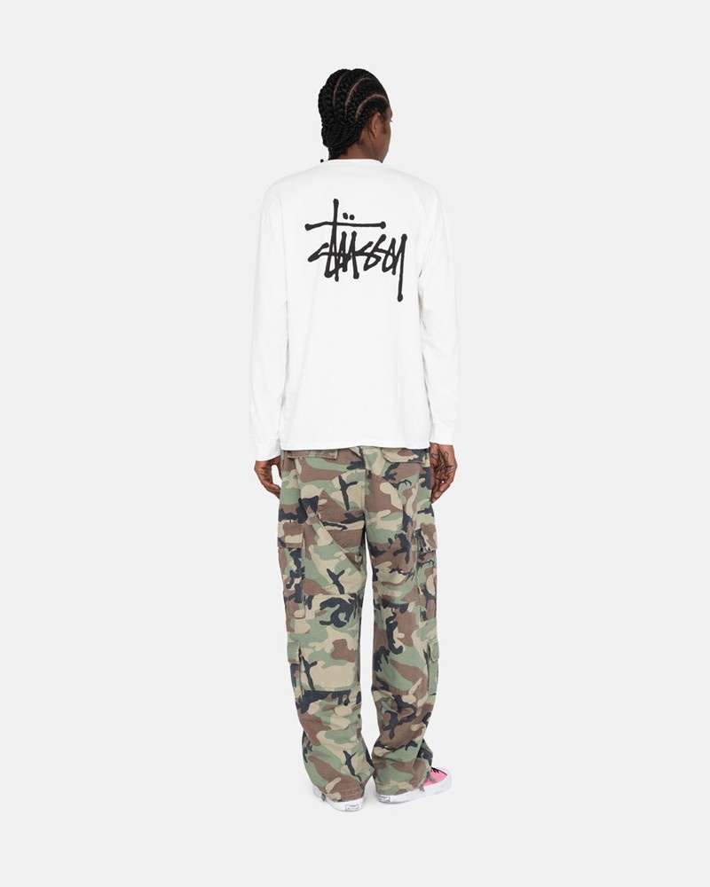 Tops Stussy BASIC LS Unisex Blancos | UELX-85326