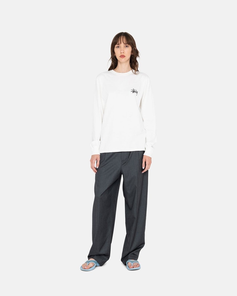 Tops Stussy BASIC LS Unisex Blancos | UELX-85326