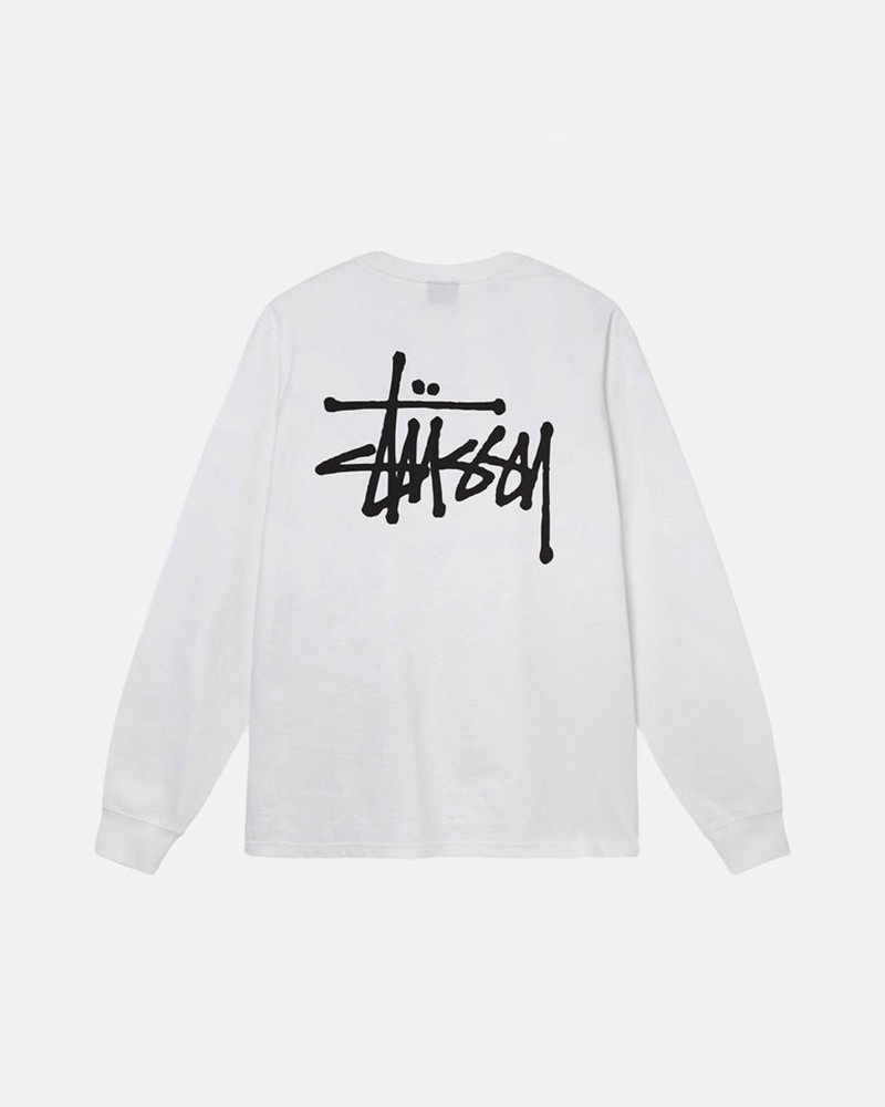 Tops Stussy BASIC LS Unisex Blancos | UELX-85326