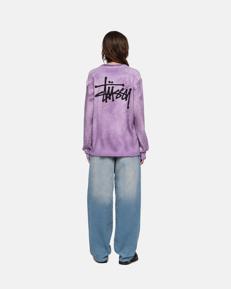 Tops Stussy BASIC STOCK LS THERMAL Unisex Lavanda | CJIF-46839