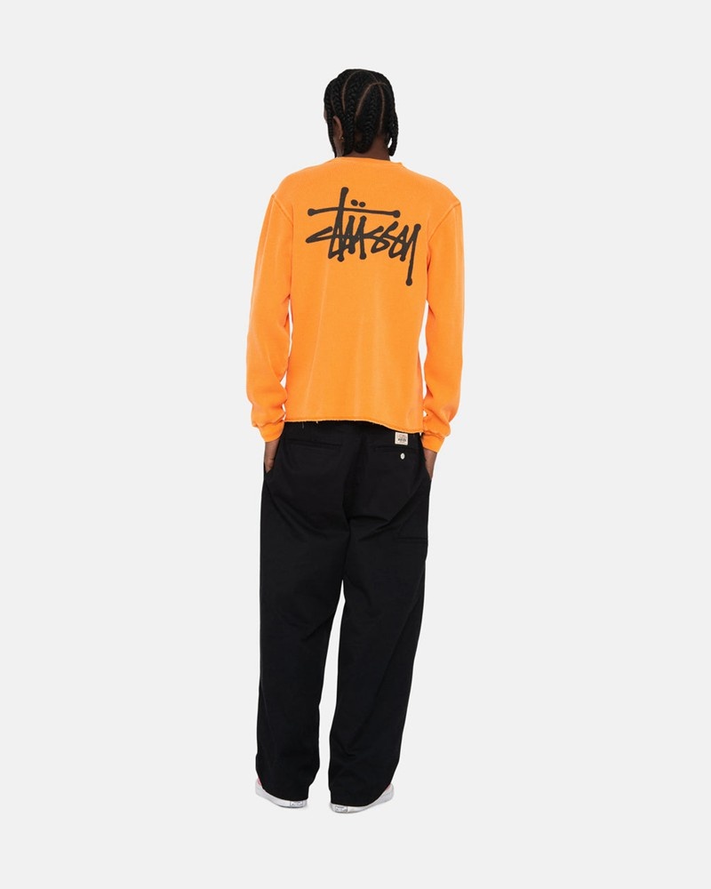 Tops Stussy BASIC STOCK LS THERMAL Unisex Albaricoque | KXPT-94206