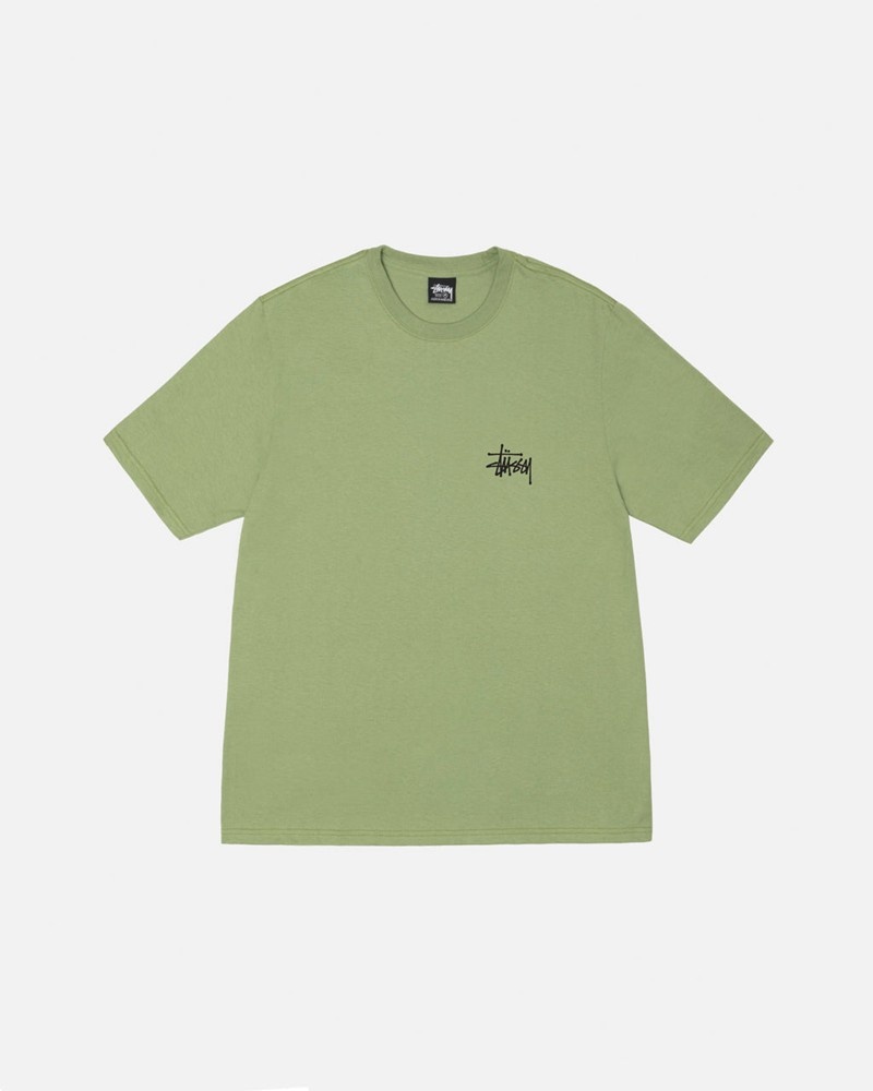 Tops Stussy BASIC STÜSSY Unisex Verdes | HBEA-18029