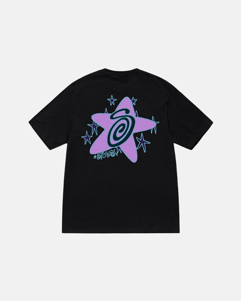 Tops Stussy GALAXY Unisex Negros | EXAJ-05169