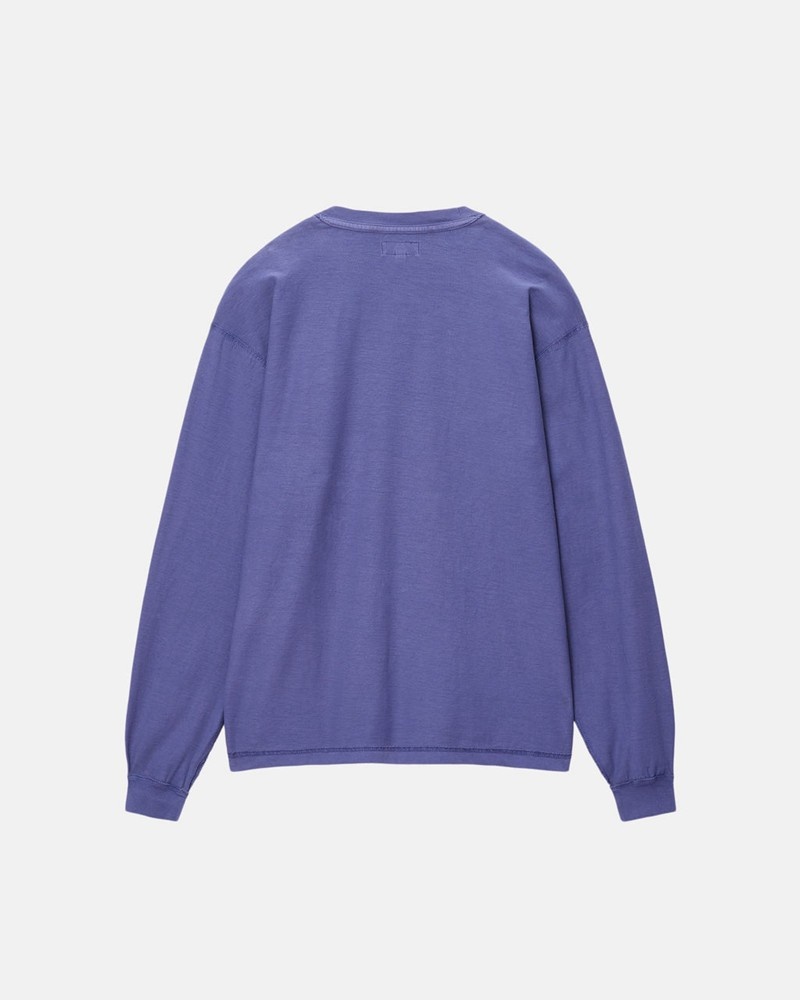 Tops Stussy LAZY LS Unisex Azules Oscuro | HICV-35864