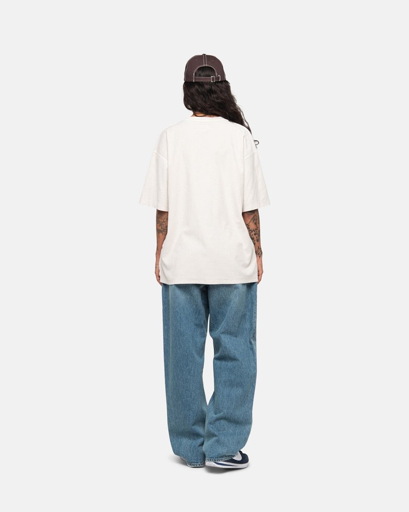 Tops Stussy LAZY Unisex Beige | EIKQ-95426