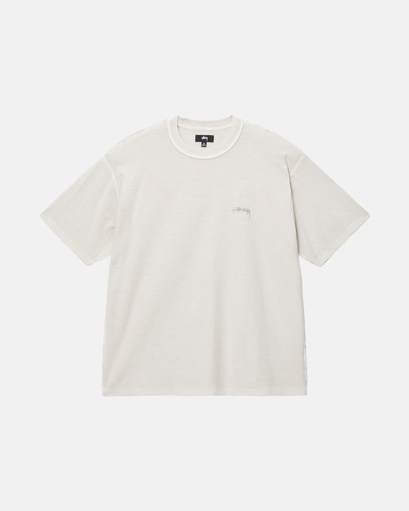 Tops Stussy LAZY Unisex Beige | EIKQ-95426