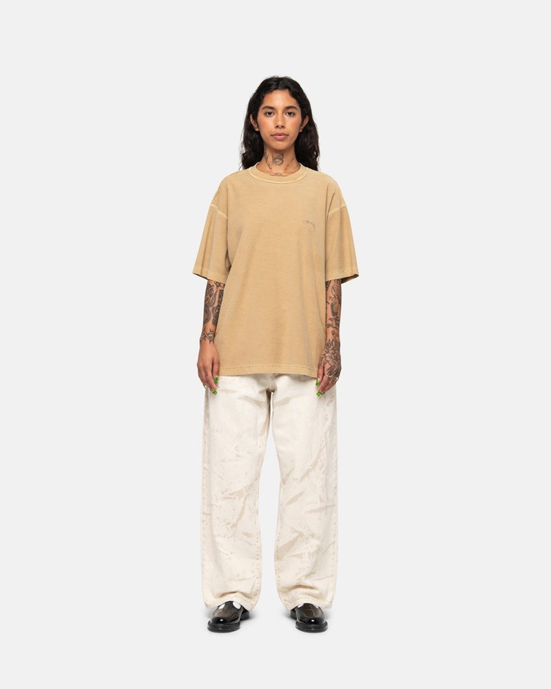 Tops Stussy LAZY Unisex Dorados | CBSX-02439